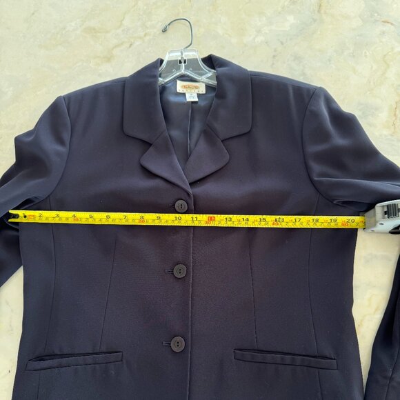 Talbots Tailored Classic Slate Blue Jacket Blazer 10 Petite - Picture 5 of 8
